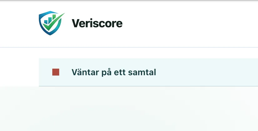 Väntar på ett inkommande samtal