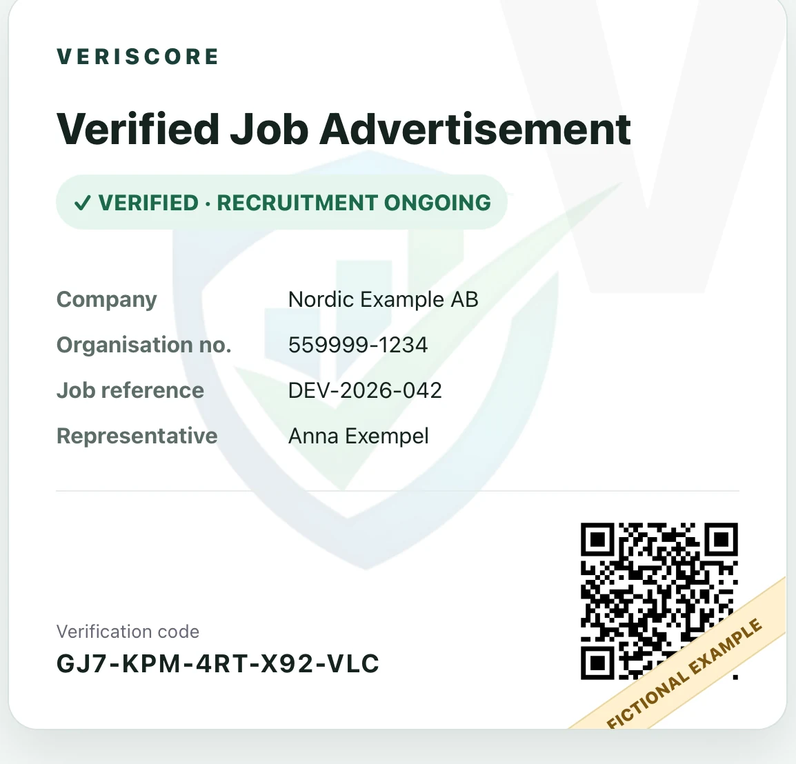 Example of a verified Ghostjob certificate